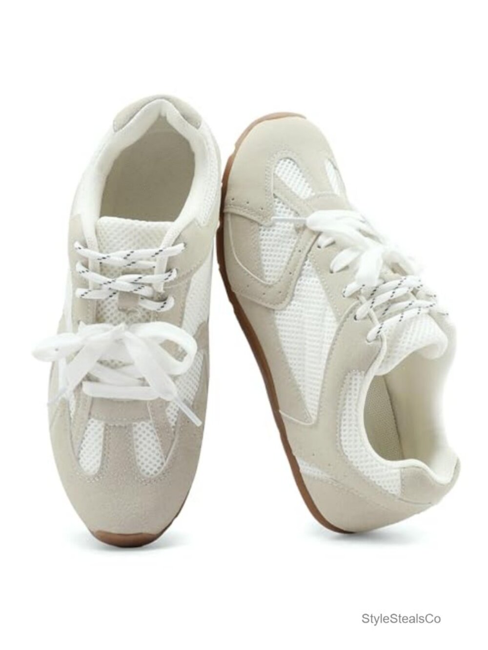 Retro Lace Up Sneakers Women Casual Walking Shoes